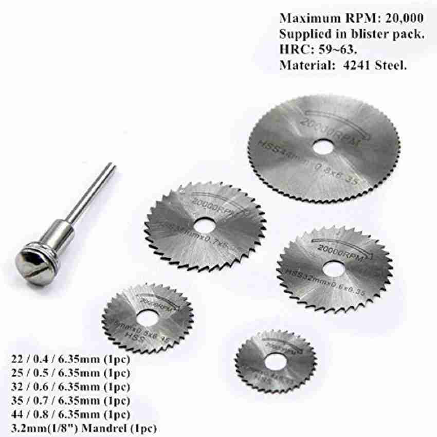 Dedso 6pcs set Mini HSS Circular Saw Blades Rotating Tool For Dremel Rotary Metal Cutter Hand Tool Set of Diamond Cutting Discs chuck 5 Blades 1 Bit Rotary Bit Set Price in India Buy Dedso 6pcs set Mi...