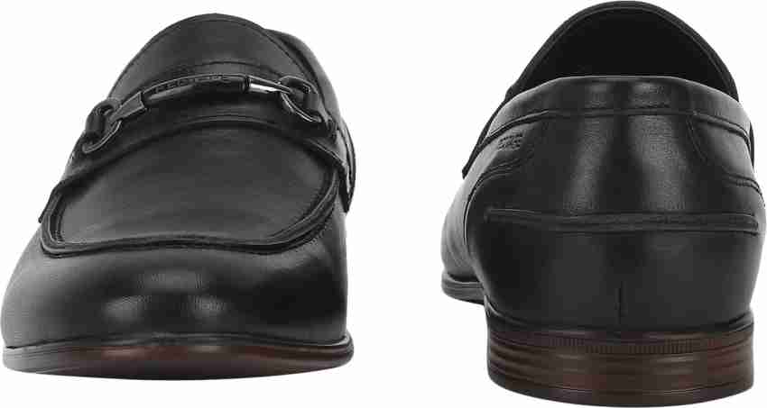 Redtape Men's Slip-On Smart/Formal Shoe - Heddon Black Leather - 9