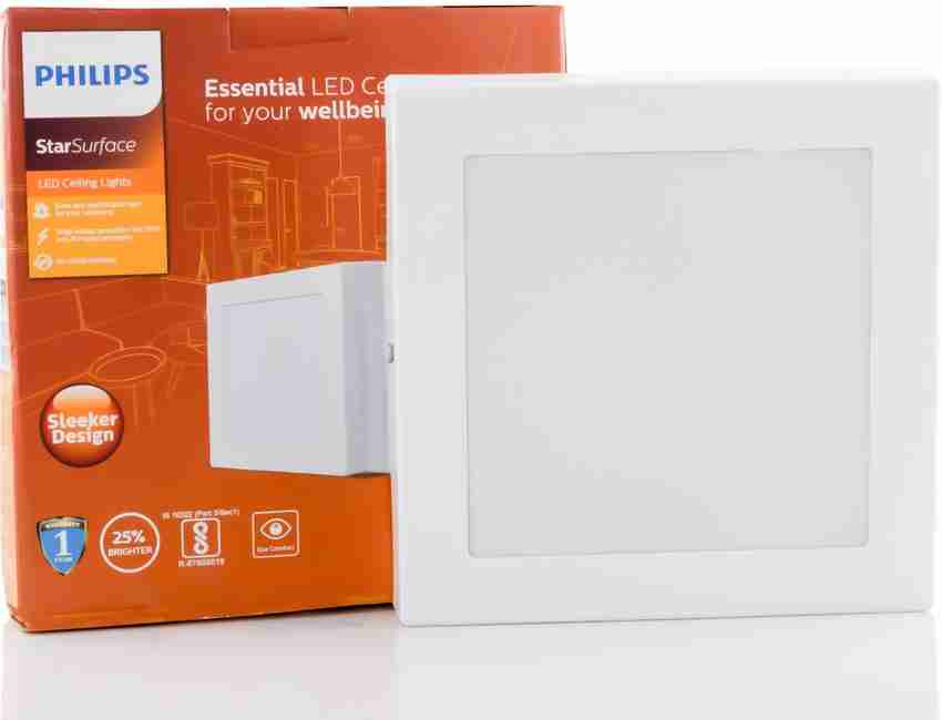PHILIPS 18W LED Square Star Surface Warm White Ceiling Light Ceiling Lamp Price in India Buy PHILIPS 18W LED Square Star Surface Warm White Ceiling Light Ceiling Lamp online at Flipkart