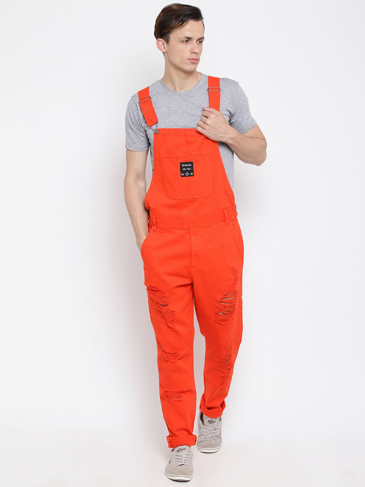 FOREVER 21 Men Orange Dungaree Buy FOREVER 21 Men Orange