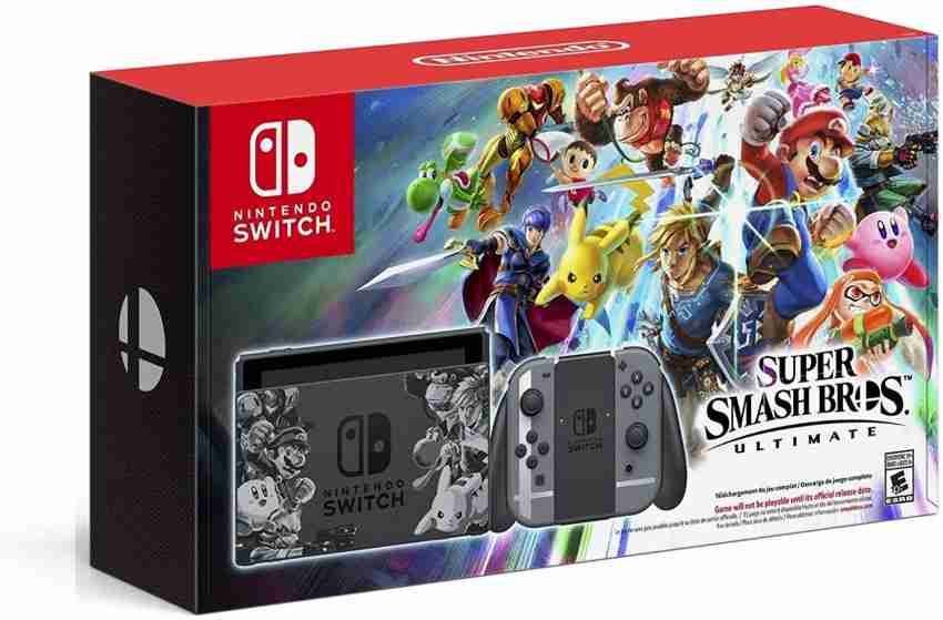 Nintendo Switch Super Smash Bundle: Super Smash Bros Ultimate and Nintendo  Switch 32GB Console with Neon Red and Blue Joy-Con 