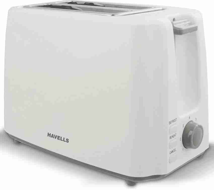 HAVELLS CRISP PLUS 2 SLICE WHITE 750 W Pop Up Toaster Price in India Buy HAVELLS CRISP PLUS 2 SLICE WHITE 750 W Pop Up Toaster Online at Flipkart