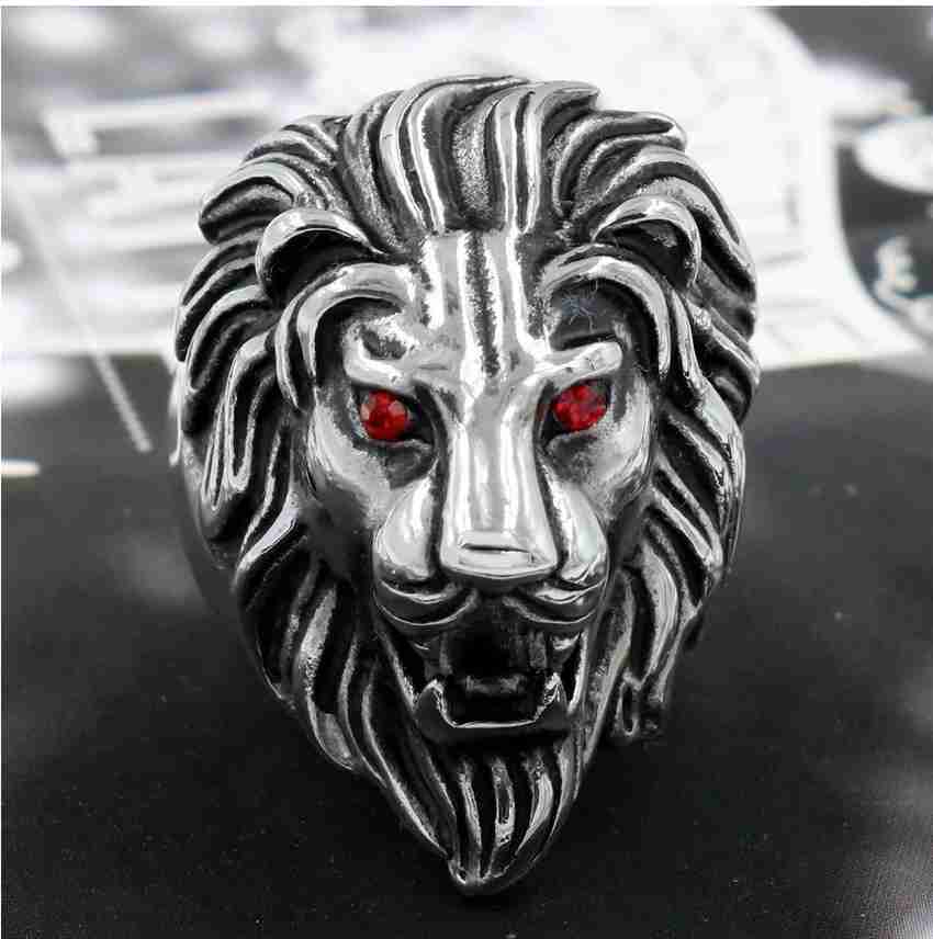 Shopping Dust Lion Ring Best Quality Silver Lion Ring for boy and girl stylish ring Metal Alloy Silver Plated Ring