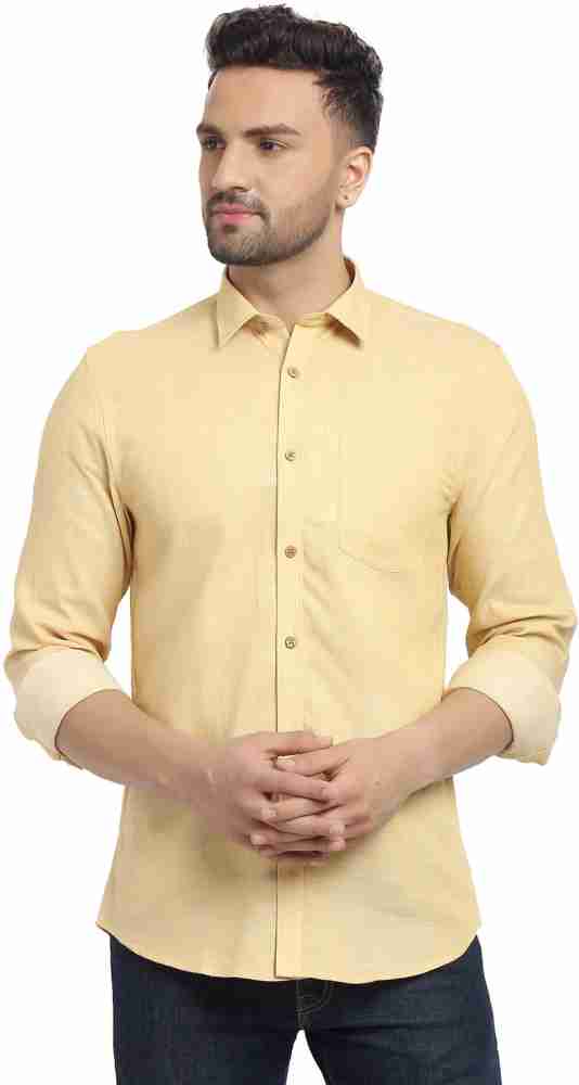 canary yellow mens dress shirt