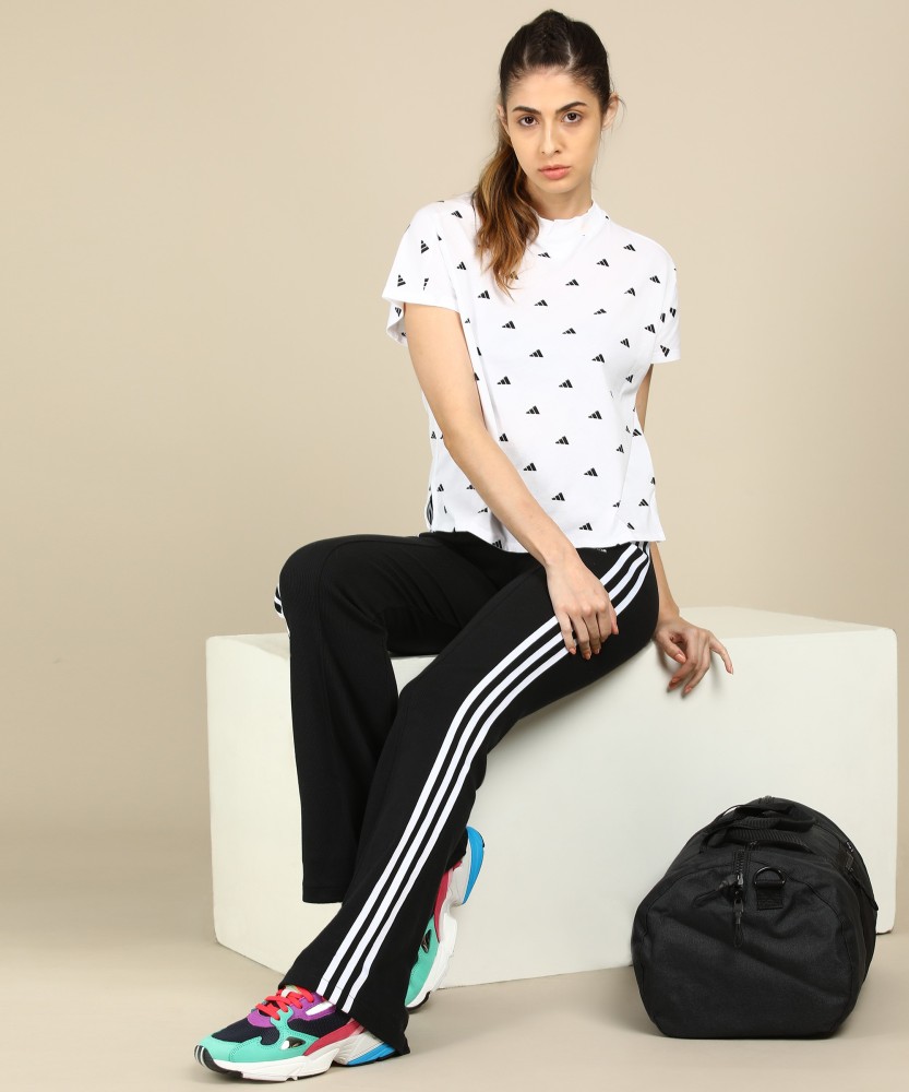 adidas Originals Three Stripe Flared Track Pants In Black  ASOS  Adidas  byxor outfit Mode Adidas originals