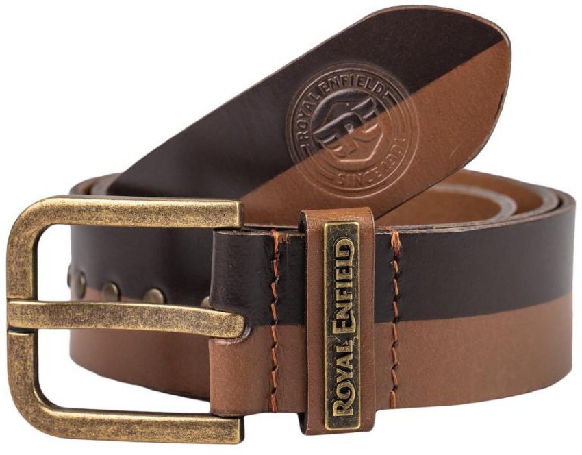 ROYAL ENFIELD Men Casual Brown Genuine Leather Belt BROWN - Price in India