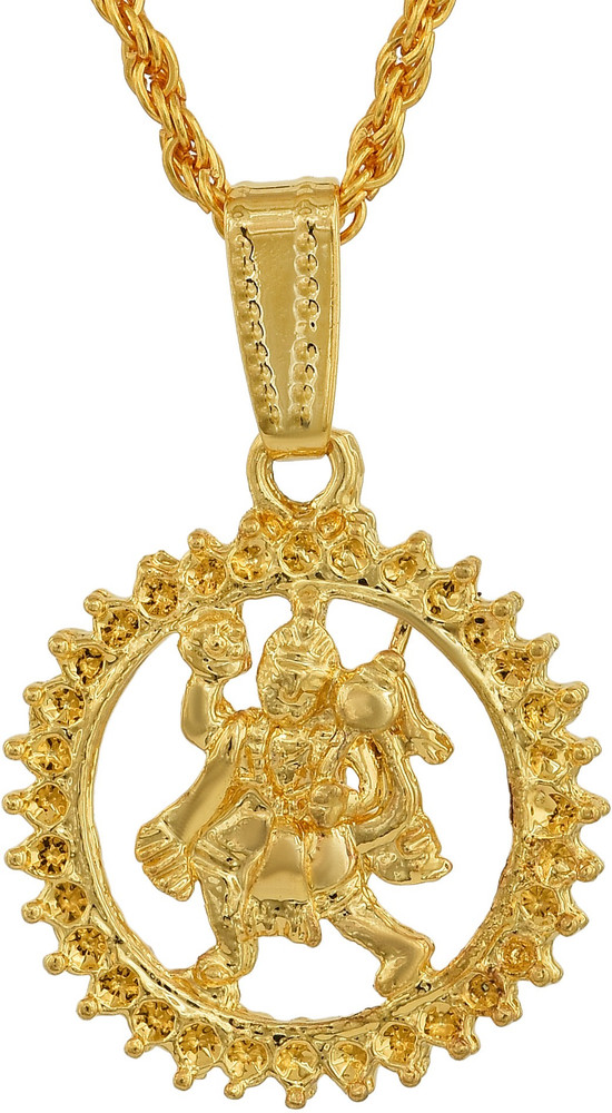 Hanuman ji locket gold clearance