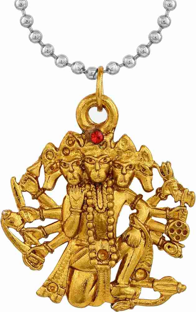 Panchmukhi Hanuman Sterling Silver Pendant | Jai Hanuman Locket | Panchmukhi 2024 Hanuman | Hanuman Pendant For Men And Women | Bajrang Bali