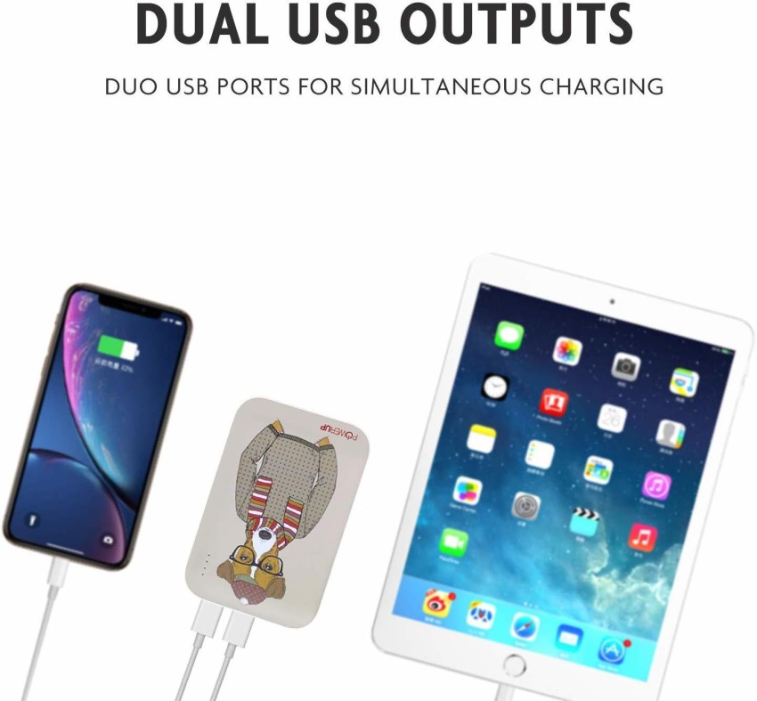PowerUp Qi Wireless Charging 10,000mAh Dual USB Backup Battery