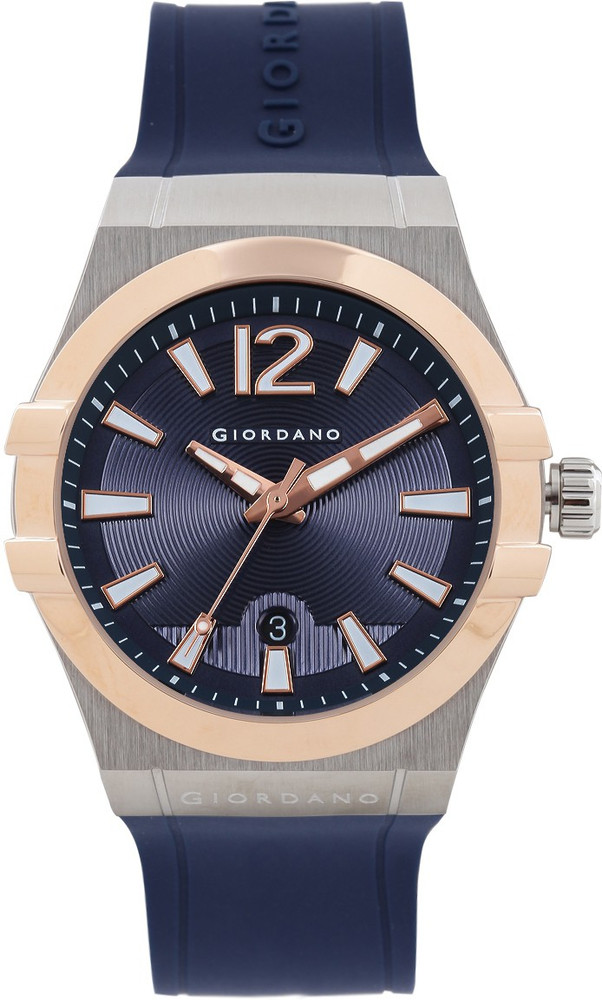 Giordano analog blue online dial men's watch