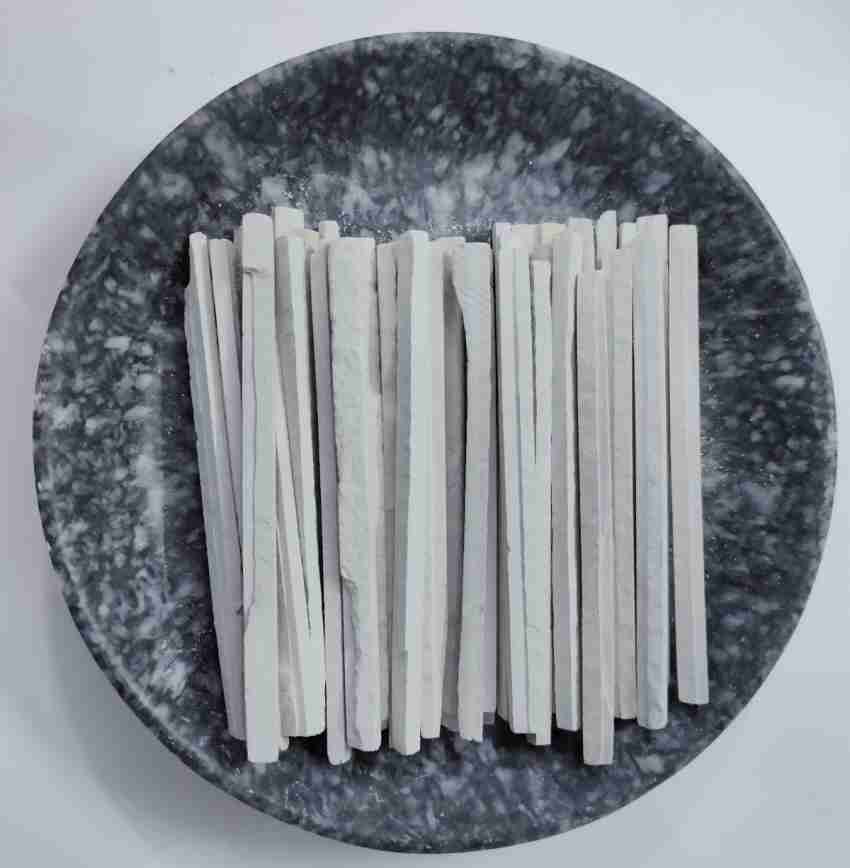 3-Rocks White Natural Slate Pencils, Pack of 10 pencil-Best Quality slate  pencil, Can be used for eating (10 Sticks) writting skill slate pencil  Price in India - Buy 3-Rocks White Natural Slate