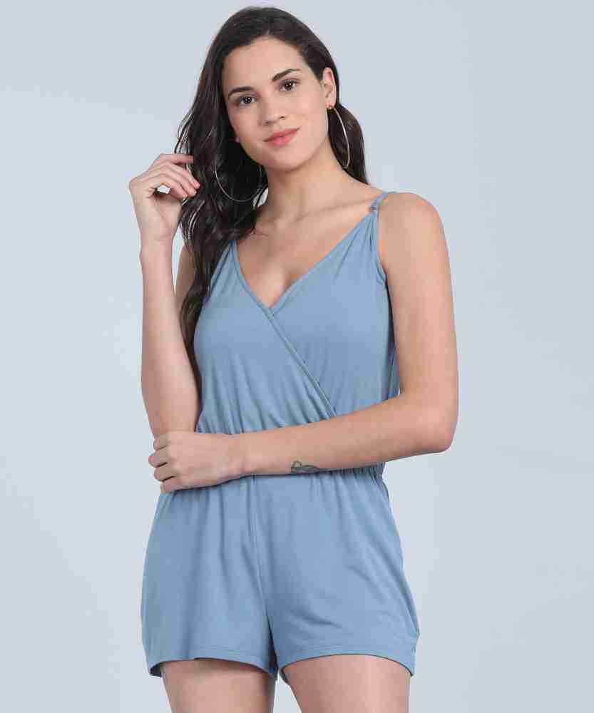 FOREVER 21 Women Blue Romper Buy FOREVER 21 Women Blue Romper