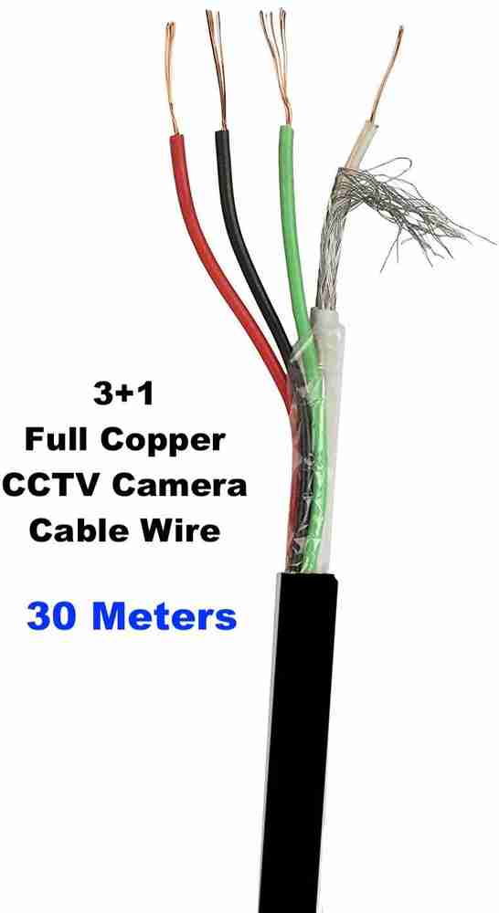 MX 100 Meters 330 Feet CCTV WIRE CABLE 3 1 Full breading Alloy RT3 100Meters 1 sq mm Black 100 m Wire Price in India Buy MX 100 Meters 330 Feet CCTV WIRE