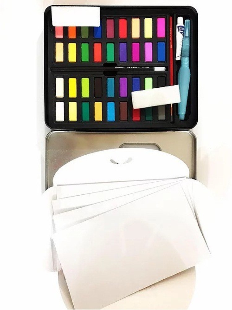 Tin Paint Box with 36 Pieces Of Water Color Cake (Colors and Pigments) at  Rs 1000.00, Noida