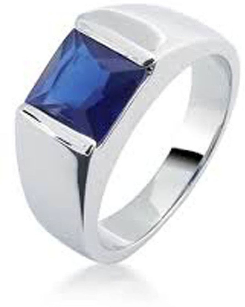 Blue stone silver ring price clearance