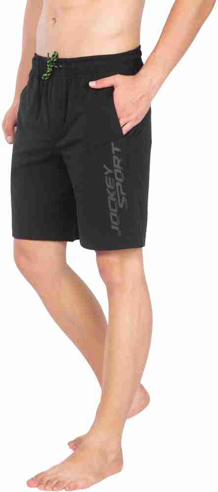 JOCKEY Solid Men Black Sports Shorts