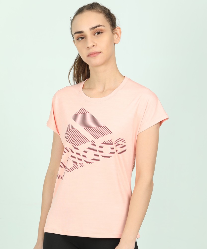 flexibel Eerste Weven ADIDAS Printed Women Round Neck Pink T-Shirt - Buy ADIDAS Printed Women  Round Neck Pink T-Shirt Online at Best Prices in India | Flipkart.com