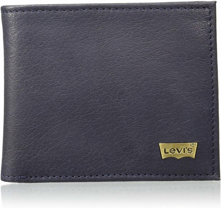 LEVI S Men Black Blue Genuine Leather Wallet Blue Price in India Flipkart