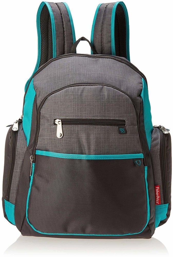 FISHER PRICE Backpack Diaper Bag Fastfinder Colour Plastic Block in Grey Teal CAT 5627 Backpack Diaper Bag Buy Baby Care Products in India Flipkart