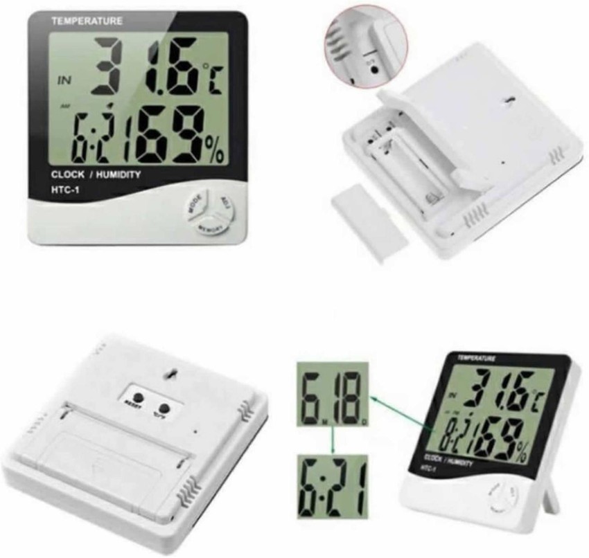 LCD Digital Thermometer Hygrometer Humidity Clock High-precision