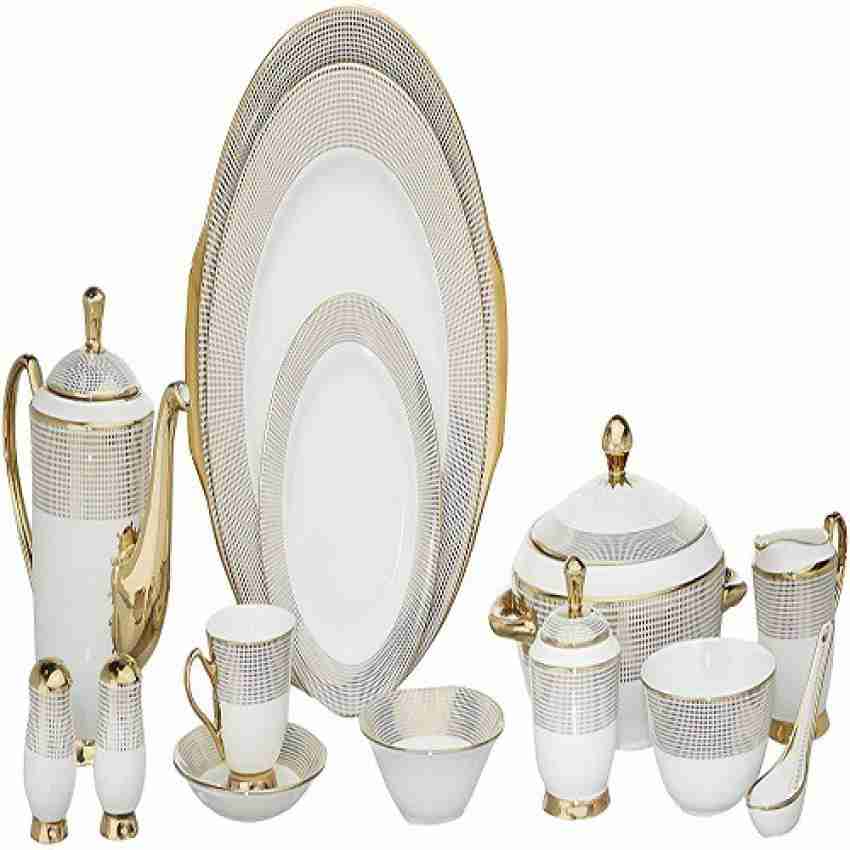 CLAY CRAFT Pack of 76 Bone China Dinner Set Price in India Buy