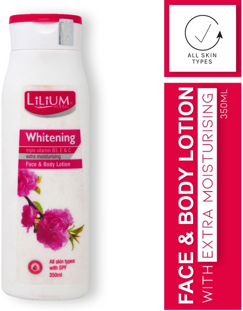 LILIUM Herbal Whitening Face Body Lotion 350ml Price in India