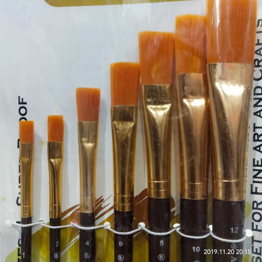  Paint Brush Set, 80 Pcs of 8 Pack Paint Brushes for