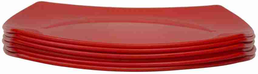 Microwave Plastic Quarter Plates 6 Pcs