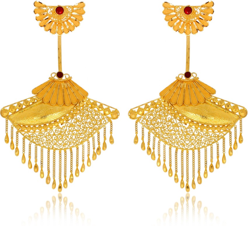 Senco Gold 22k 916 Yellow Gold Pasha Stud Earrings  Amazonin Fashion