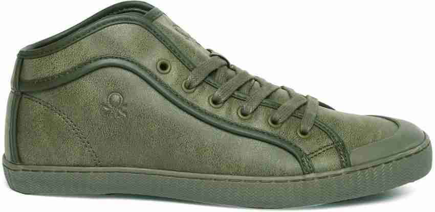 United colors of benetton olive green sneakers cheap