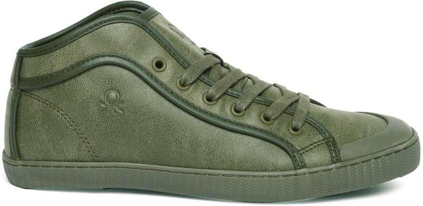 United colors of clearance benetton olive sneakers