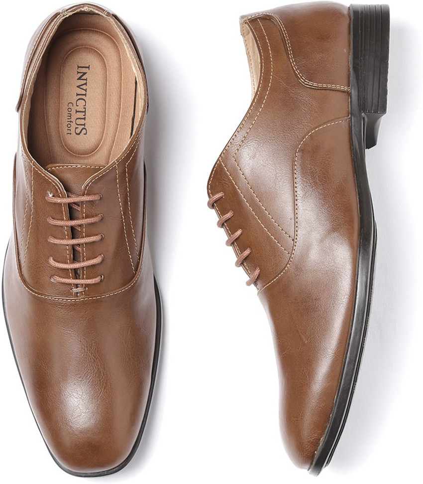 INVICTUS Men Brown Solid PU Foam Comfort Formal Oxford Shoes Oxford For Men Buy INVICTUS Men Brown Solid PU Foam Comfort Formal Oxford Shoes Oxford For Men Online at Best Price