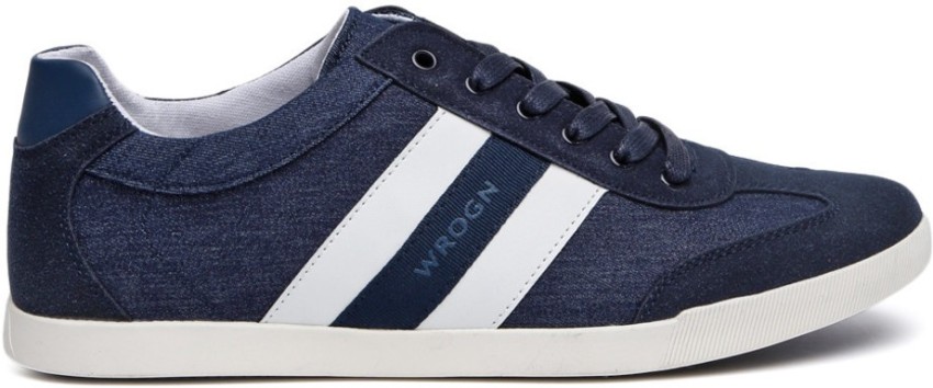 Wrogn men navy hot sale blue sneakers