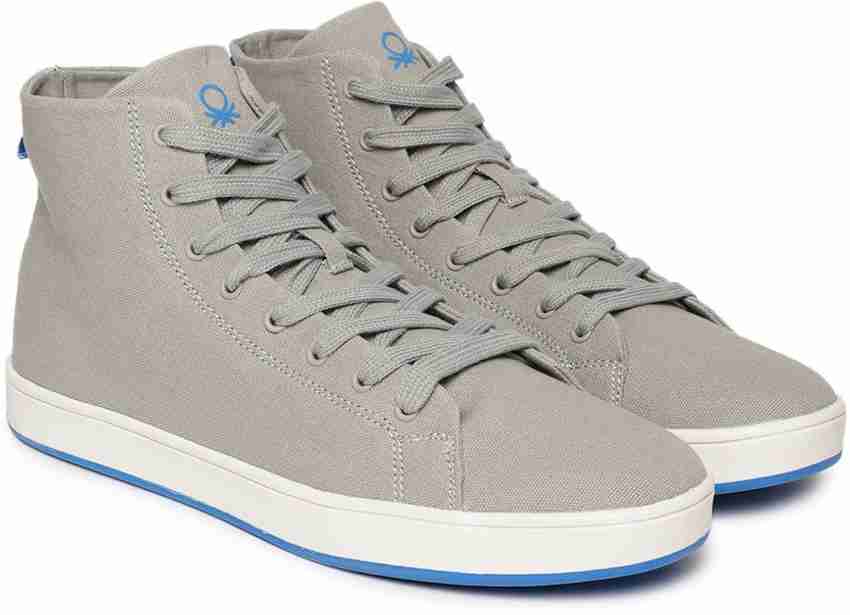 Grey mid top sneakers online
