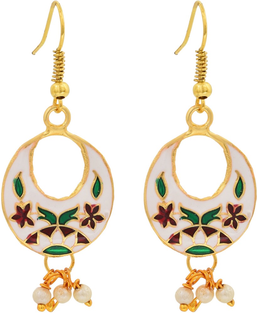 Flipkartcom  Buy Jihaan Classic Pearl Earrings for Women Pearl Diamond  Brass Stud Earring Online at Best Prices in India