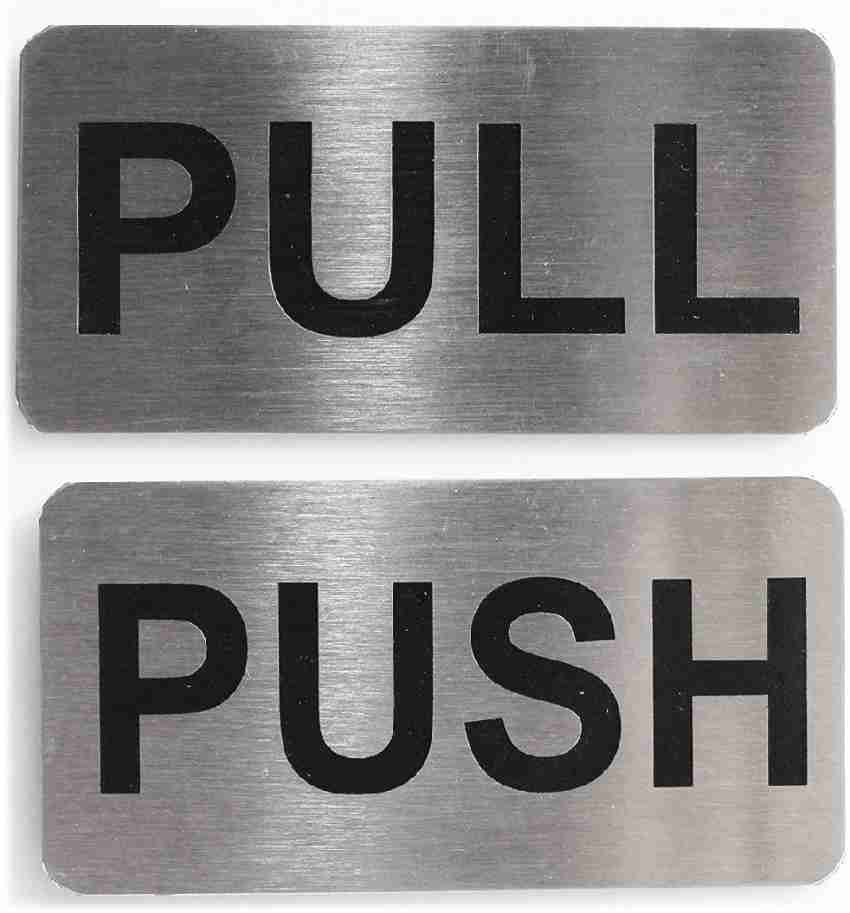 WallDesign Push & Pull Sign Sticker 5.5 in x 2 in For Office Glass Door  Clinic Set of 3 Emergency Sign Price in India - Buy WallDesign Push & Pull  Sign Sticker