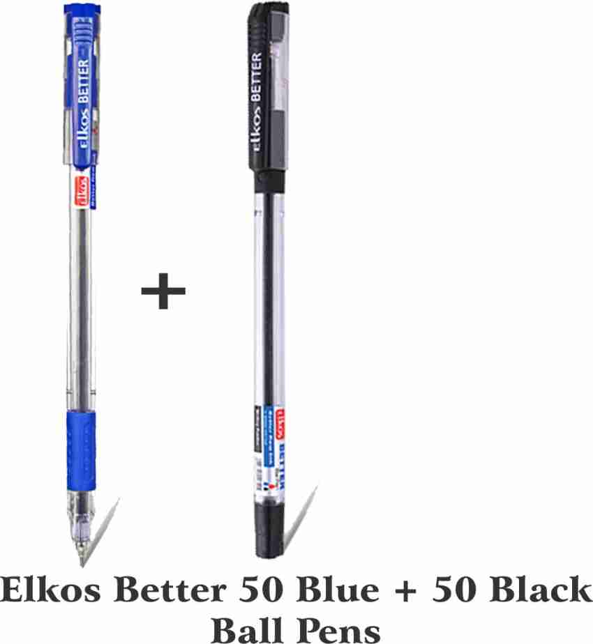 Elkos Better Ball Pens (Pack of 10 Blue Pens)