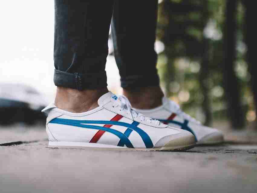 Souk onitsuka tiger mexico 66 White Blue Walking Shoes For Men