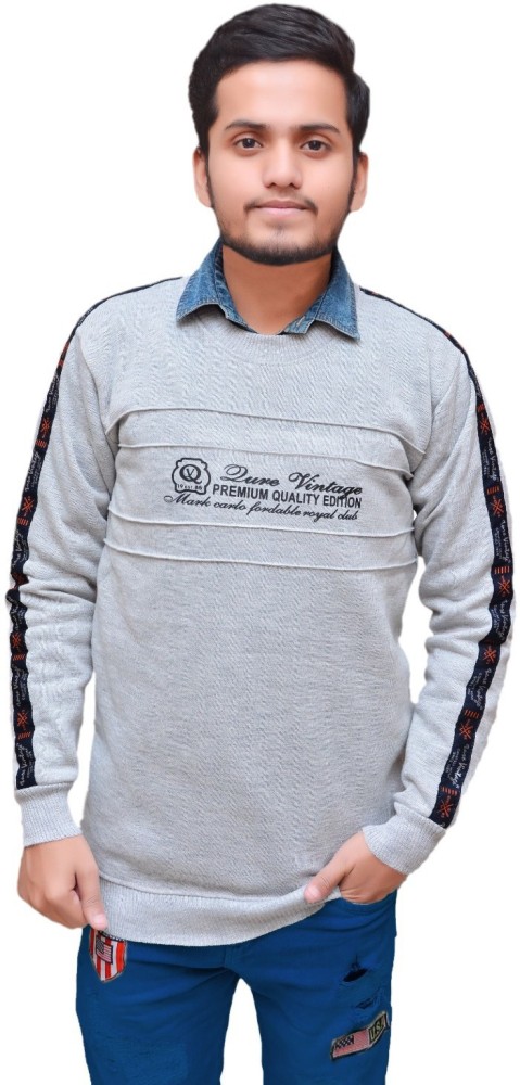 Vintage Men's Sweatshirt - Grey - L
