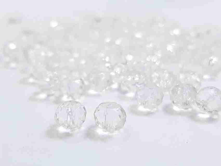 FASHION CLUSTER white crystal Fancy Cutting Beads(plastic) 6 MM ( 200 pcs)  - white crystal Fancy Cutting Beads(plastic) 6 MM ( 200 pcs) . Buy size:  6mm, white crystal fancy cutting 200