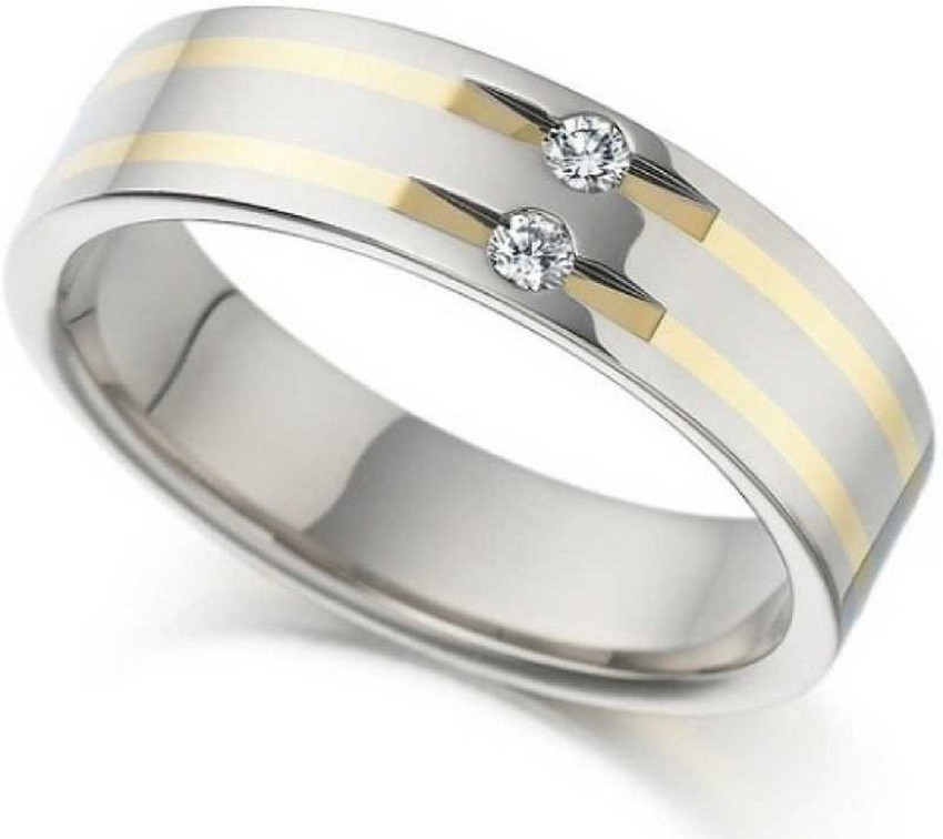 Silver Bazaar LOVE BAND RING Alloy Cubic Zirconia Sterling Silver