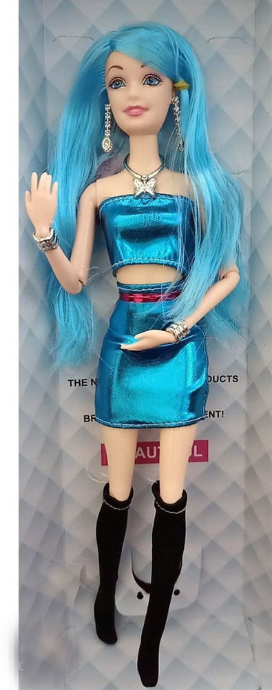 Blue hair barbie sales