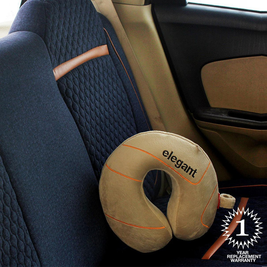 ELEGANT Memory Foam Car Travel Pillow 01 Neck Pillow Beige Price