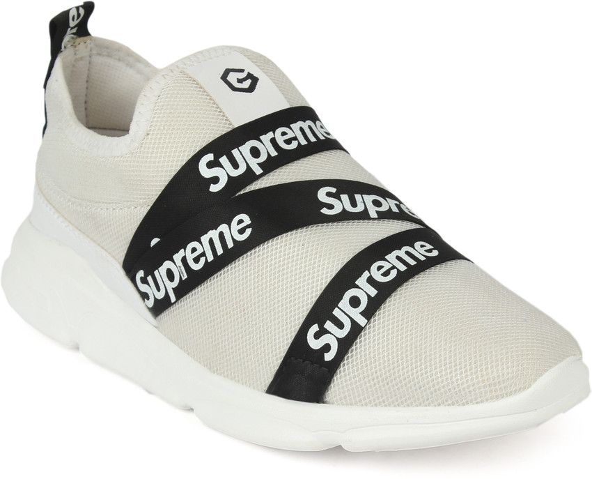 FASHION VICTIM Men Supreme white sneakers Slip On Sneakers For Men Buy FASHION VICTIM Men Supreme white sneakers Slip On Sneakers For Men Online at Best Price Shop Online for