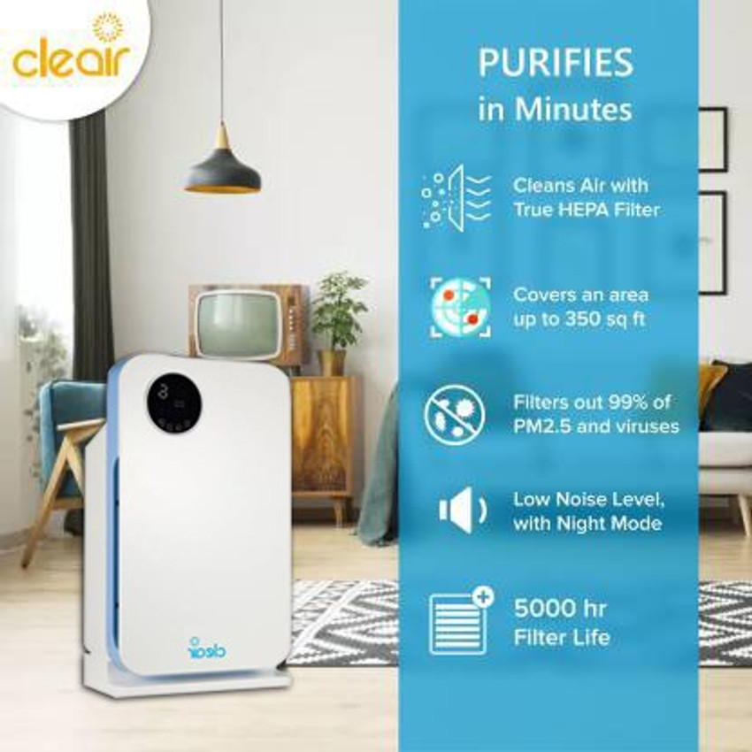 CleAir Plus Air Purifier 350 Sq.Ft. CADR 277 m3 hr with 4