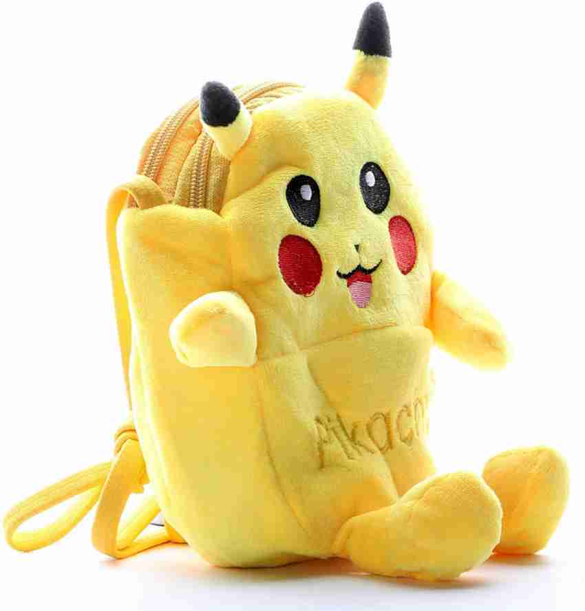 POKEMON PIKACHU CHARACTER SOFT TOY SCHOOL BAG BACKPACK 40 cm TALL ZIPPED  POUCH