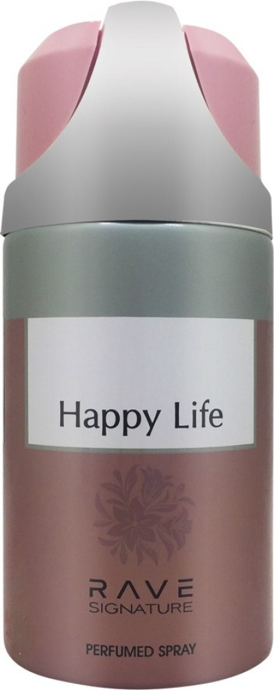 RAVE HAPPY LIFE 250ml Deodorant Spray - For Men & Women - Price in India,  Buy RAVE HAPPY LIFE 250ml Deodorant Spray - For Men & Women Online In  India, Reviews 