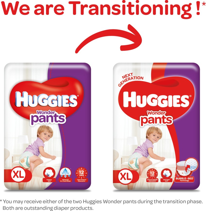 Huggies Wonder Pants Diaper  XL  Buy 108 Huggies Pant Diapers for babies  weighing  17 Kg  Flipkartcom