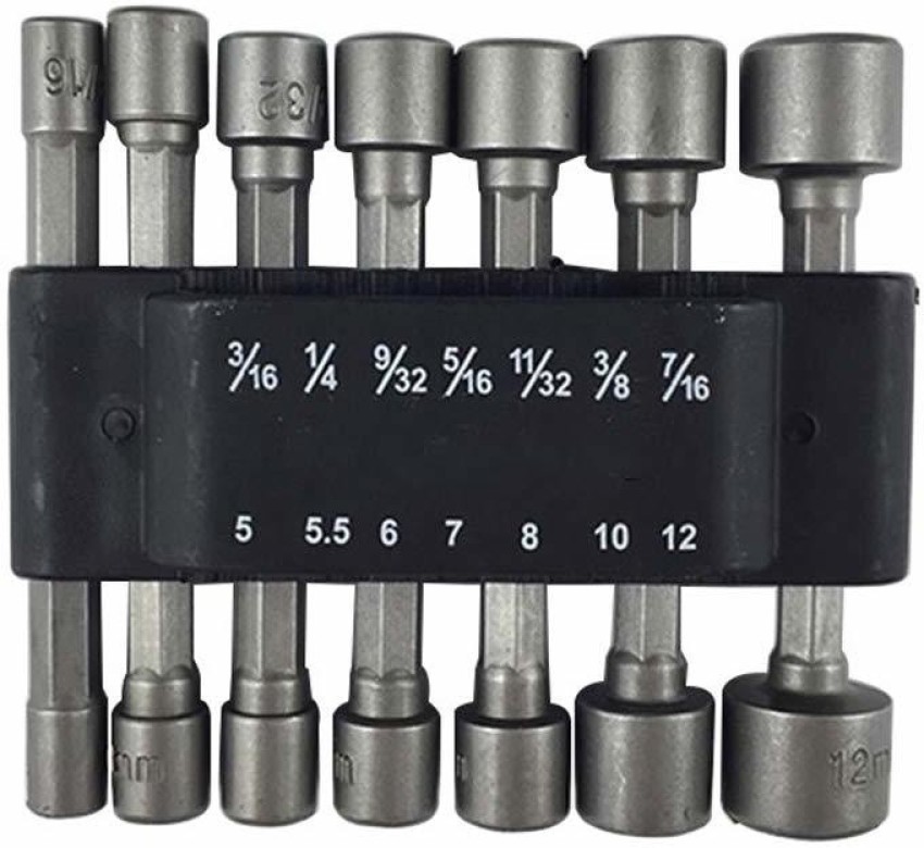 Panovo 14pcs power nut driver drill bit set metric socket wrench screw 1 4 hex sale