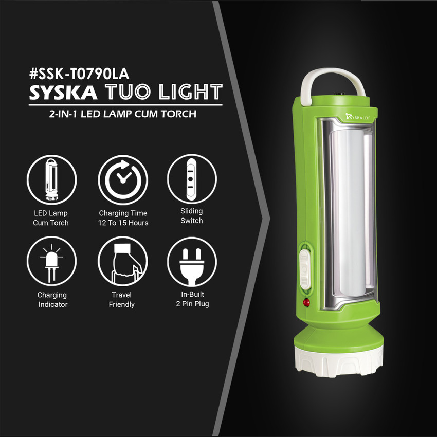 Syska rechargeable online tube light